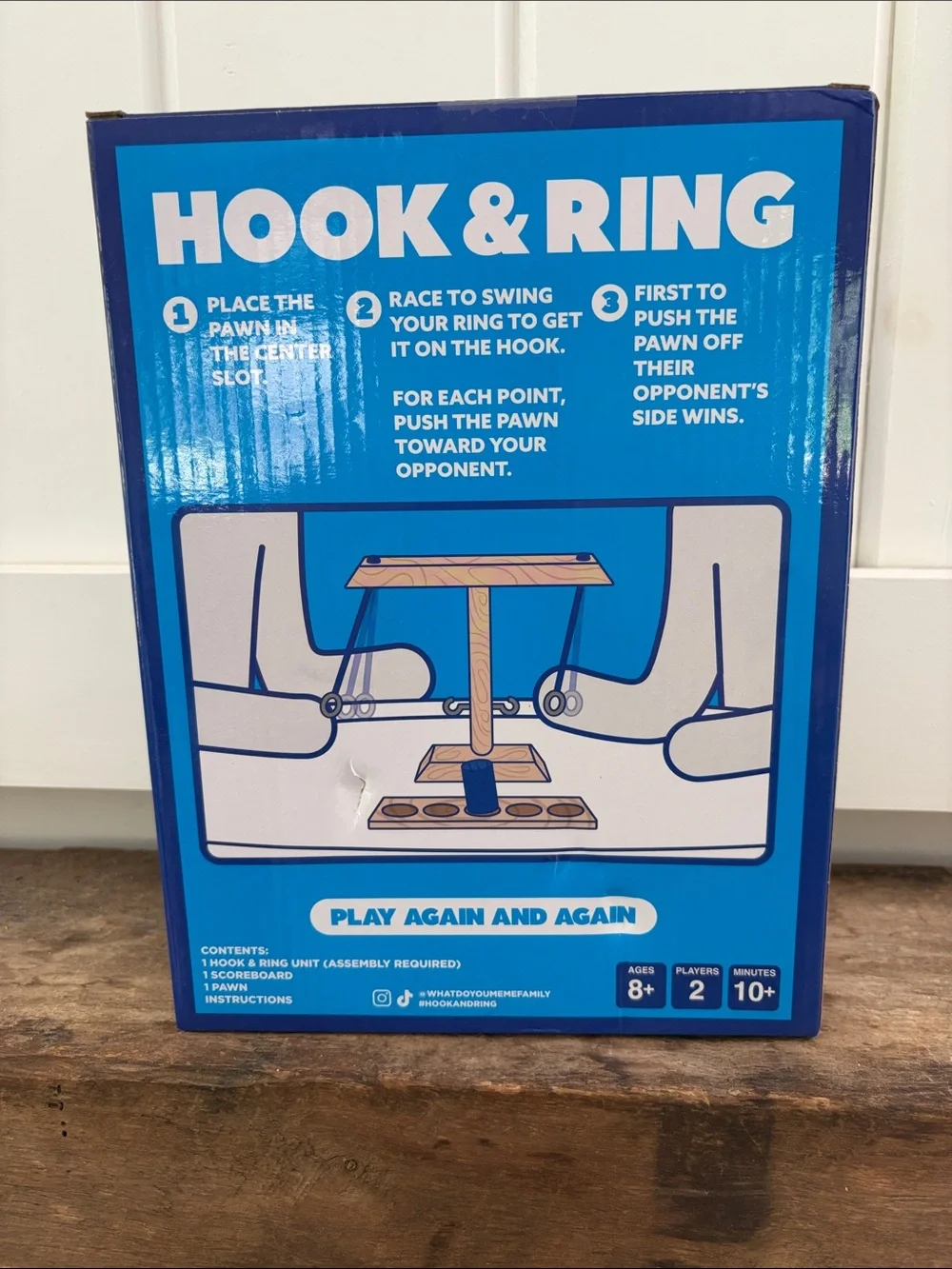 Hook & Ring Game - Blue and Natural Wood